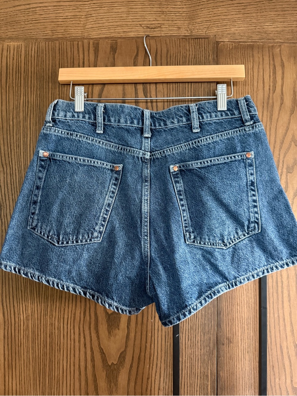 Reformation Blue High-Rise Denim Jean Shorts - Picture 4 of 4